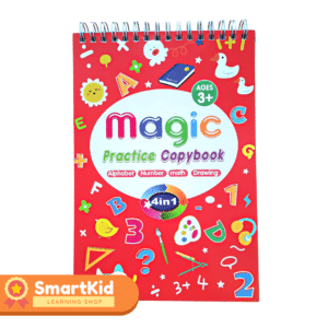 [REUSABLE] 4-in-1 Workbook for Preschool Toddler - Drawing, Math, Numbers, Alphabet Educational