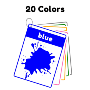 20 Colors Laminated Flashcards for Kids and Toddlers