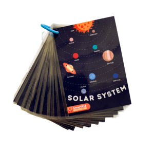 Educational Actual Photos Solar System Planets Laminated Small Flash Cards for Toddlers