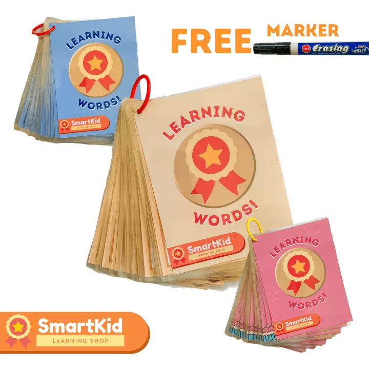 25pcs Big Vocabulary Word Flash Cards Preschool - Vowels, Blend Words, Digraphs, Matching Words