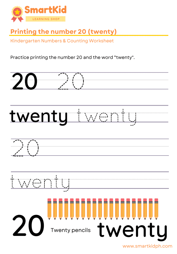Printable Numbers 1-20 Kindergarten Math - Image 6