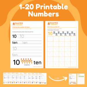 Printable Numbers 1-20 Kindergarten Math